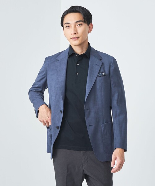green label relaxing（グリーンレーベルリラクシング）の「DUADRY CLEAN バーズアイ カッタウェイ ポロシャツ -吸水速乾・抗菌-（ポロシャツ・メンズ・ライトグレー/ネイビー/ブラック/ブラウン系/ライトブルー・M/L/XXL/XL/S）」の7枚目の写真