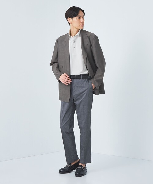 green label relaxing（グリーンレーベルリラクシング）の「DUADRY CLEAN バーズアイ カッタウェイ ポロシャツ -吸水速乾・抗菌-（ポロシャツ・メンズ・ライトグレー/ネイビー/ブラック/ブラウン系/ライトブルー・M/L/XXL/XL/S）」の11枚目の写真