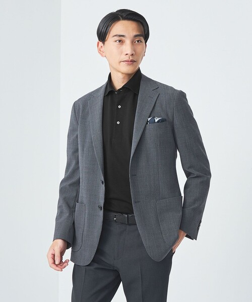green label relaxing（グリーンレーベルリラクシング）の「DUADRY CLEAN バーズアイ カッタウェイ ポロシャツ -吸水速乾・抗菌-（ポロシャツ・メンズ・ライトグレー/ネイビー/ブラック/ブラウン系/ライトブルー・M/L/XXL/XL/S）」の13枚目の写真