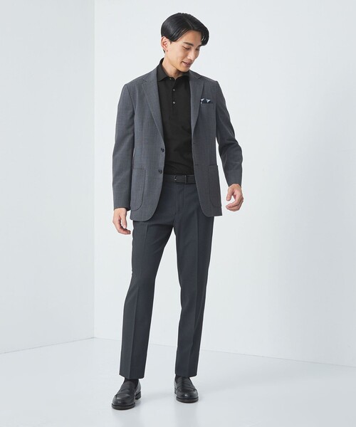 green label relaxing（グリーンレーベルリラクシング）の「DUADRY CLEAN バーズアイ カッタウェイ ポロシャツ -吸水速乾・抗菌-（ポロシャツ・メンズ・ライトグレー/ネイビー/ブラック/ブラウン系/ライトブルー・M/L/XXL/XL/S）」の14枚目の写真