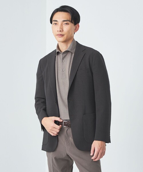 green label relaxing（グリーンレーベルリラクシング）の「DUADRY CLEAN バーズアイ カッタウェイ ポロシャツ -吸水速乾・抗菌-（ポロシャツ・メンズ・ライトグレー/ネイビー/ブラック/ブラウン系/ライトブルー・M/L/XXL/XL/S）」の16枚目の写真