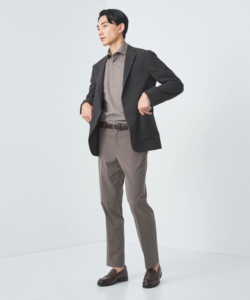 green label relaxing（グリーンレーベルリラクシング）の「DUADRY CLEAN バーズアイ カッタウェイ ポロシャツ -吸水速乾・抗菌-（ポロシャツ・メンズ・ライトグレー/ネイビー/ブラック/ブラウン系/ライトブルー・M/L/XXL/XL/S）」の17枚目の写真