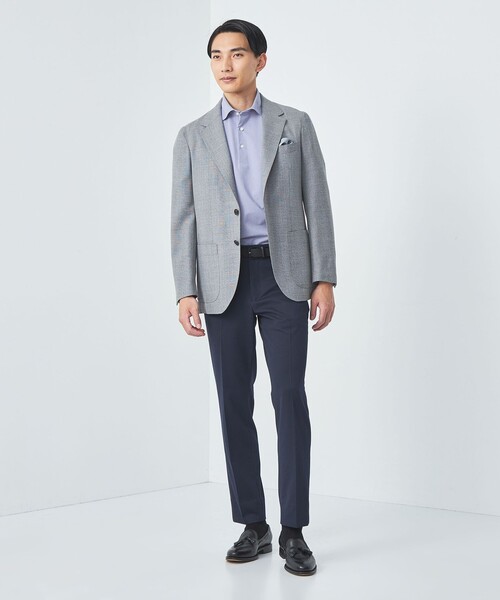 green label relaxing（グリーンレーベルリラクシング）の「DUADRY CLEAN バーズアイ カッタウェイ ポロシャツ -吸水速乾・抗菌-（ポロシャツ・メンズ・ライトグレー/ネイビー/ブラック/ブラウン系/ライトブルー・M/L/XXL/XL/S）」の20枚目の写真
