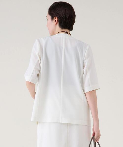 た*す様 【未使用品】martinique ハーフスリーブジャケット　ホワイト ハーフスリーブジャケット（セットアップ可）（ノーカラー