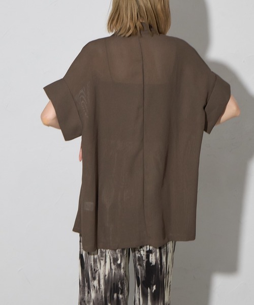 セール】メッシュ半袖テーラードジャケット（テーラード