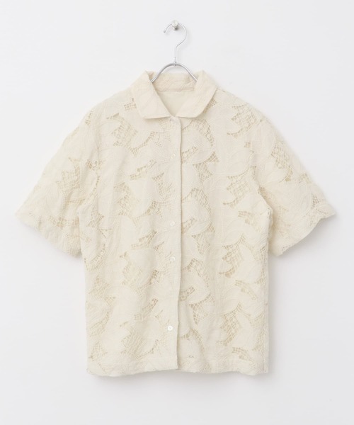 KBF（ケイビーエフ）の「ケミカルレースBIGシャツ（シャツ/ブラウス・レディース・ブラウン/アイボリー・ONE）」の15枚目の写真