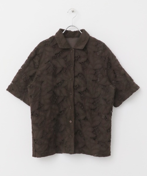 KBF（ケイビーエフ）の「ケミカルレースBIGシャツ（シャツ/ブラウス・レディース・ブラウン/アイボリー・ONE）」の16枚目の写真