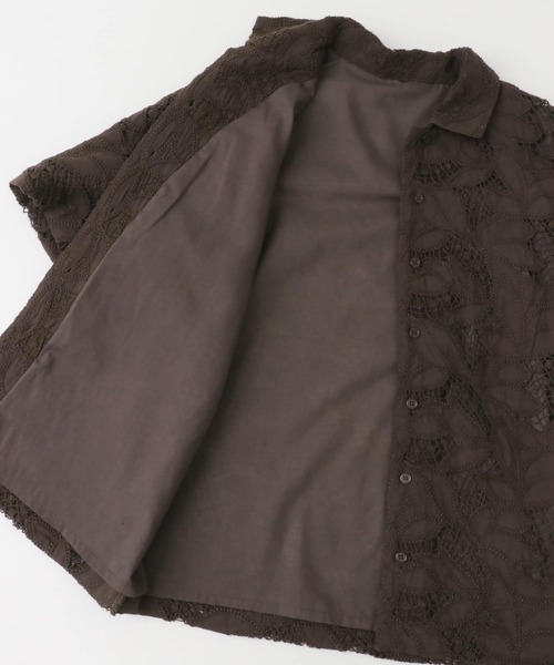 KBF（ケイビーエフ）の「ケミカルレースBIGシャツ（シャツ/ブラウス・レディース・ブラウン/アイボリー・ONE）」の18枚目の写真