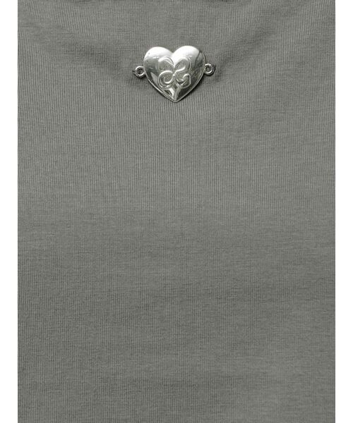 EMODA（エモダ）の「スクエアネックギャザートップ（Tシャツ/カットソー・レディース・ホワイト/グレー/ブラック・FREE）」の8枚目の写真