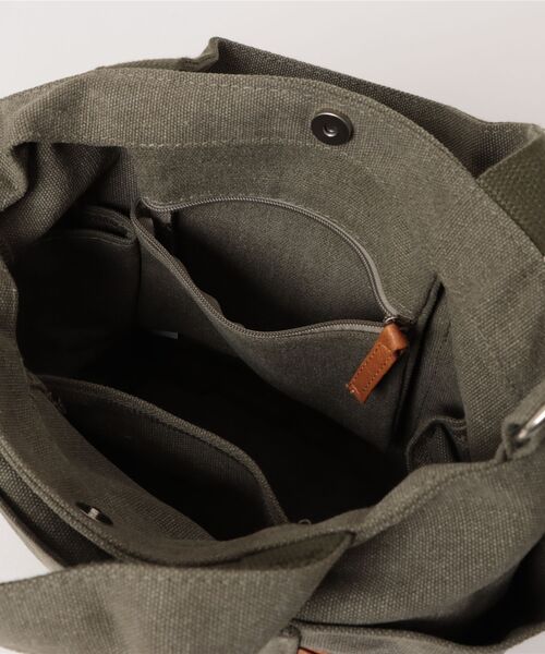 KAZZU SELECT（カッズセレクト）の「2wayキャンバスハンドバッグ（ハンドバッグ・レディース・グレー/カーキ・ONE SIZE）」の5枚目の写真