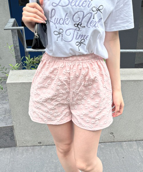 CALLEJERA フラワープリント ポロシャツショートパンツセット セール】【ZOZO限定】フラワーエンボスショートパンツ（その他