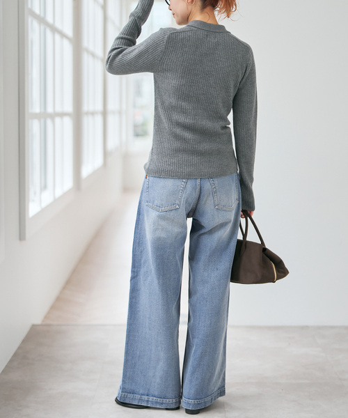 Spick & Span(スピックアンドスパン)の「《追加2》5 1/2 BAGGY DENIM(デニムパンツ・レディース・サックスブルー/ブルー系その他・27/28/29/26)」の9枚目の写真