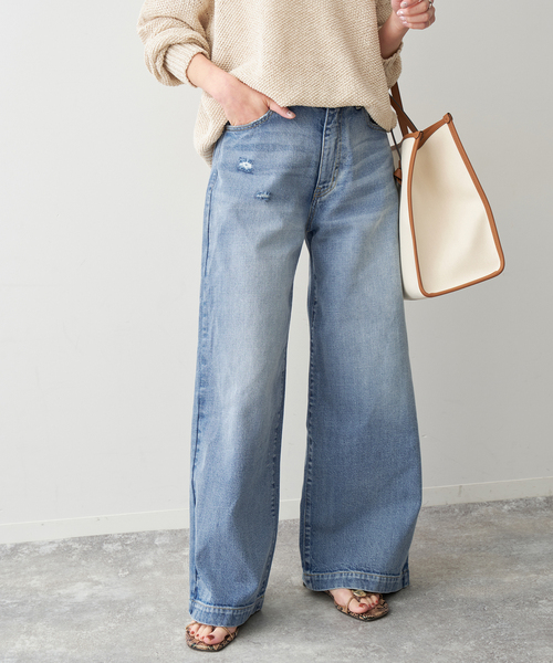 Spick & Span(スピックアンドスパン)の「《追加2》5 1/2 BAGGY DENIM(デニムパンツ・レディース・サックスブルー/ブルー系その他・27/28/29/26)」の14枚目の写真