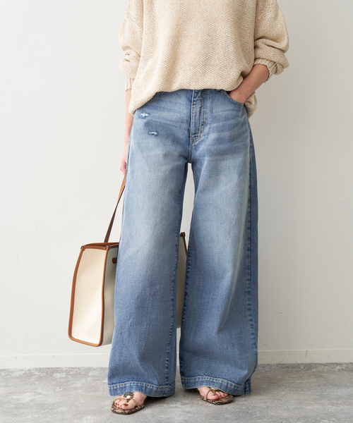 Spick & Span(スピックアンドスパン)の「《追加2》5 1/2 BAGGY DENIM(デニムパンツ・レディース・サックスブルー/ブルー系その他・27/28/29/26)」の15枚目の写真