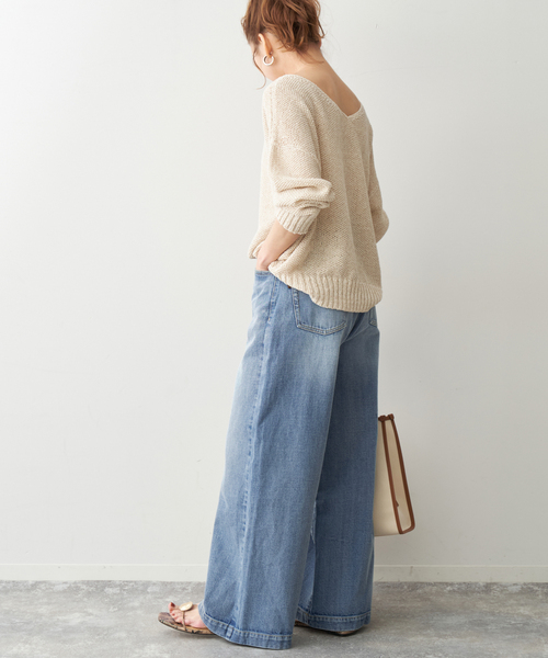 Spick & Span(スピックアンドスパン)の「《追加2》5 1/2 BAGGY DENIM(デニムパンツ・レディース・サックスブルー/ブルー系その他・27/28/29/26)」の21枚目の写真