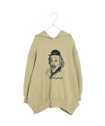 MAKE YOUR DAY | ゆるアインシュタイン裏毛フーディ■80～140cm(パーカー)