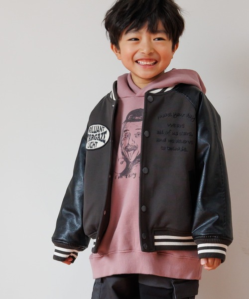 MAKE YOUR DAY（メイクユアデイ）の「ゆるアインシュタイン裏毛フーディ■80～140cm（パーカー・キッズ・イエロー/ワインレッド・140/130/80/110/100/90/120）」の9枚目の写真