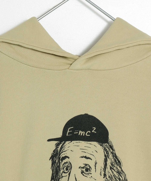 ゆるアインシュタイン裏毛フーディ□80～140cm（パーカー）｜MAKE YOUR