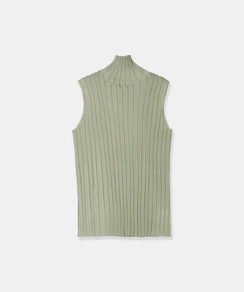 ニット セーター 「ZOZOTOWN限定」「Louren/ローレン」front button sheer knit/フロントボタンシアーノースリーブニ ZOZOTOWN限定》【Louren/ローレン】front button sheer knit
