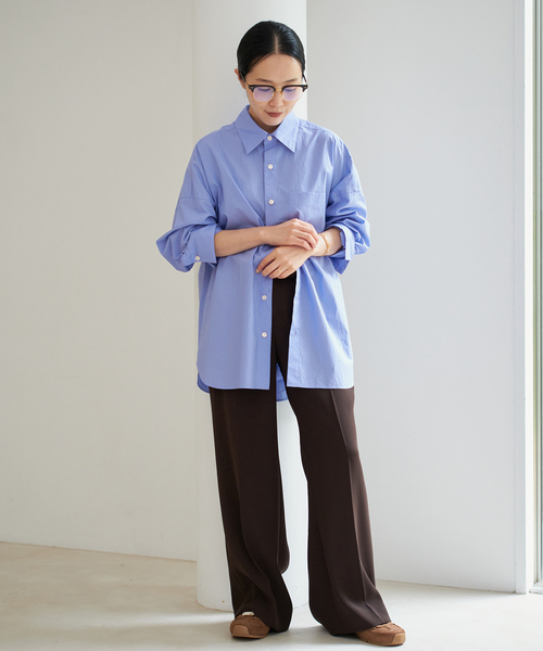 plage(プラージュ)の「COTTON LOOSE シャツ(シャツ/ブラウス・レディース・サックスブルー/ホワイト・FREE)」の5枚目の写真