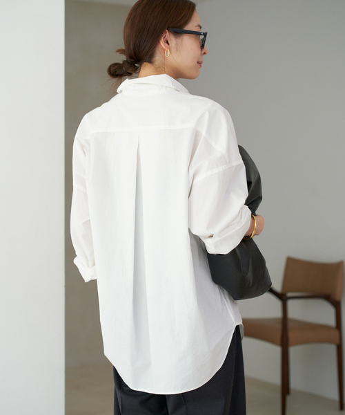 plage(プラージュ)の「COTTON LOOSE シャツ(シャツ/ブラウス・レディース・サックスブルー/ホワイト・FREE)」の12枚目の写真