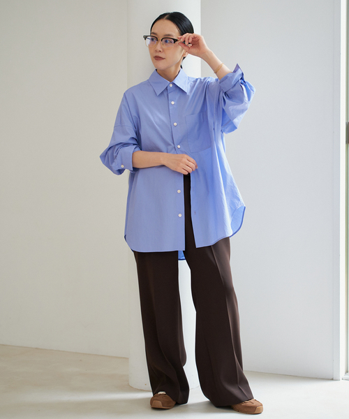 plage(プラージュ)の「COTTON LOOSE シャツ(シャツ/ブラウス・レディース・サックスブルー/ホワイト・FREE)」の19枚目の写真