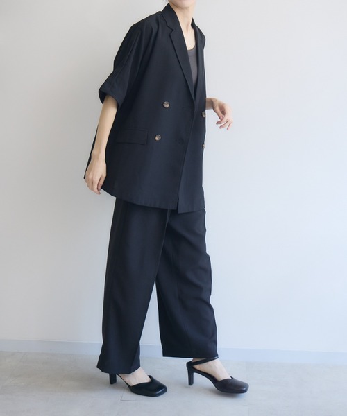 RU.TI.LE(ルチル)の「【RU.TI.LE】美シルエットワイドパンツ(その他パンツ・レディース・アイボリー/ブラック・MEDIUM)」の4枚目の写真