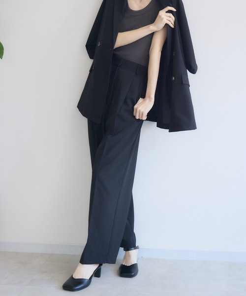 RU.TI.LE(ルチル)の「【RU.TI.LE】美シルエットワイドパンツ(その他パンツ・レディース・アイボリー/ブラック・MEDIUM)」の12枚目の写真
