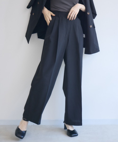 RU.TI.LE(ルチル)の「【RU.TI.LE】美シルエットワイドパンツ(その他パンツ・レディース・アイボリー/ブラック・MEDIUM)」の14枚目の写真