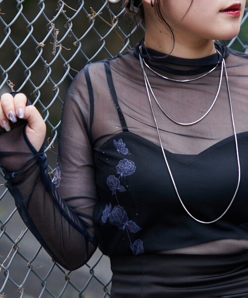 Mavie..7（メヴィセットゥ）の「【Mavie..7】アソートシアートップス（Tシャツ/カットソー・レディース・ブラック/オフホワイト/その他2/その他1・FREE）」の9枚目の写真