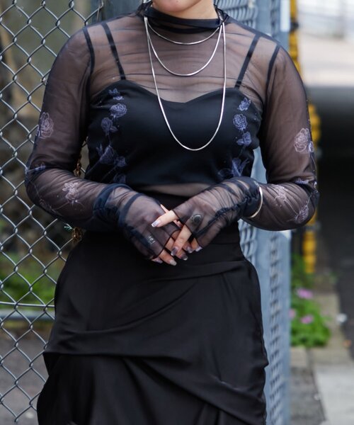 Mavie..7（メヴィセットゥ）の「【Mavie..7】アソートシアートップス（Tシャツ/カットソー・レディース・ブラック/オフホワイト/その他2/その他1・FREE）」の12枚目の写真