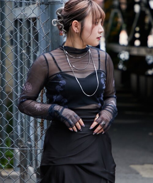 Mavie..7（メヴィセットゥ）の「【Mavie..7】アソートシアートップス（Tシャツ/カットソー・レディース・ブラック/オフホワイト/その他2/その他1・FREE）」の13枚目の写真