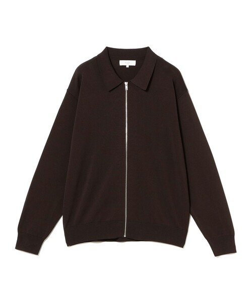 B:MING by BEAMS（ビーミングバイビームス）の「12ゲージ ジップ ポロ カーディガン（ニット/セーター・メンズ・ブラウン/ネイビー・L/M/S/XL）」の10枚目の写真