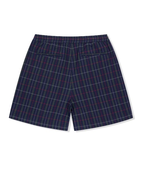 YESEYESEE(イエスアイシー)の「Crinkled Fabric Check Shorts(その他パンツ・メンズ・ブルー/ブラック・S/M/L/XL)」の8枚目の写真