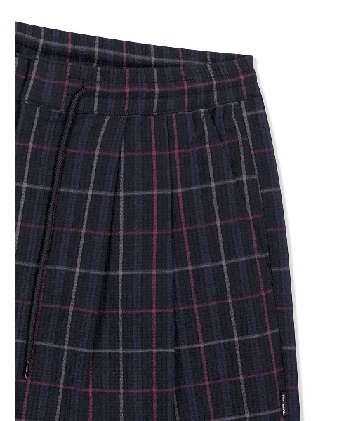 YESEYESEE(イエスアイシー)の「Crinkled Fabric Check Shorts(その他パンツ・メンズ・ブルー/ブラック・S/M/L/XL)」の6枚目の写真