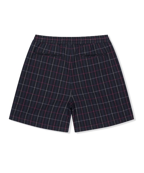 YESEYESEE(イエスアイシー)の「Crinkled Fabric Check Shorts(その他パンツ・メンズ・ブルー/ブラック・S/M/L/XL)」の3枚目の写真