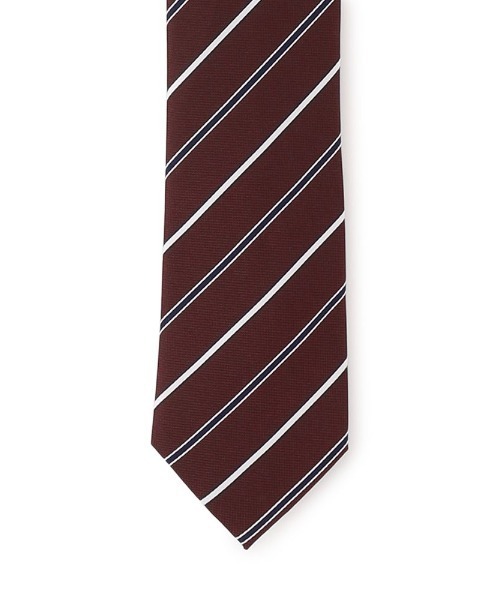 Perfect Suit FActory(パーフェクトスーツファクトリー)の「ベーシックネクタイ ストライプ グレー/ワイン/ネイビー(ネクタイ・メンズ・ネイビー/チャコールグレー/ワイン・FREE)」の8枚目の写真