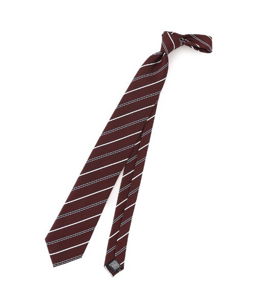 Perfect Suit FActory(パーフェクトスーツファクトリー)の「ベーシックネクタイ ストライプ グレー/ワイン/ネイビー(ネクタイ・メンズ・ネイビー/チャコールグレー/ワイン・FREE)」の9枚目の写真