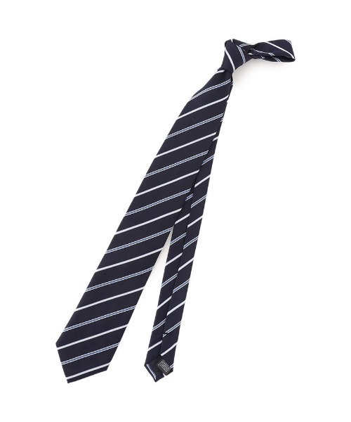 Perfect Suit FActory(パーフェクトスーツファクトリー)の「ベーシックネクタイ ストライプ グレー/ワイン/ネイビー(ネクタイ・メンズ・ネイビー/チャコールグレー/ワイン・FREE)」の7枚目の写真