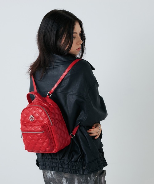 GYDA(ジェイダ)の「GYDA(ジェイダ)ミニリュック GY-B355 ダブルキルティング(バックパック/リュック・レディース・アイボリー/ブラック/レッド・FREE)」の16枚目の写真