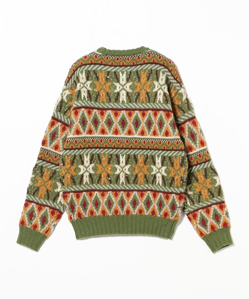 BEAMS PLUS（ビームスプラス）の「3G フェアアイル クルーネック ニット（ニット/セーター・メンズ・グレー/ブラウン・M/XL/S/L）」の6枚目の写真