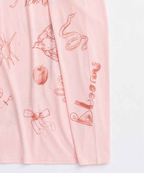 MAISON SPECIAL(メゾンスペシャル)の「Drawing Long Sleeve T-shirt/ドローイングロンTEE(Tシャツ/カットソー・レディース・アイボリー/ピンク/チャコールグレー・FREE)」の16枚目の写真