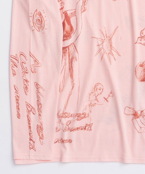 MAISON SPECIAL(メゾンスペシャル)の「Drawing Long Sleeve T-shirt/ドローイングロンTEE(Tシャツ/カットソー・レディース・アイボリー/ピンク/チャコールグレー・FREE)」の17枚目の写真
