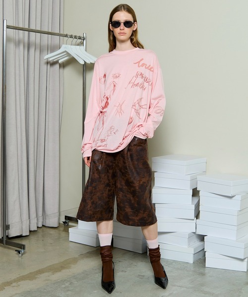 Drawing Long Sleeve T-shirt/ドローイングロンTEE（Tシャツ