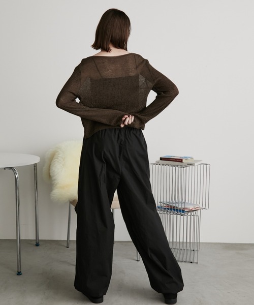 Auntie Rosa Holiday（アンティローザホリデー）の「ジャガードシアーカーディガン（カーディガン/ボレロ・レディース・ブラック/ブラウン/アイボリー・FREE）」の10枚目の写真