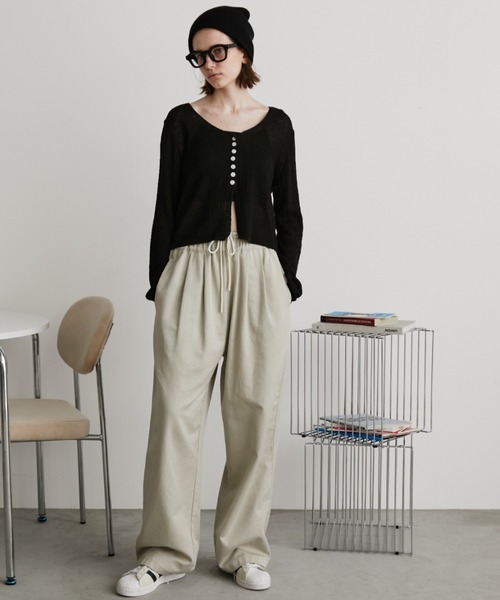 Auntie Rosa Holiday（アンティローザホリデー）の「ジャガードシアーカーディガン（カーディガン/ボレロ・レディース・ブラック/ブラウン/アイボリー・FREE）」の19枚目の写真