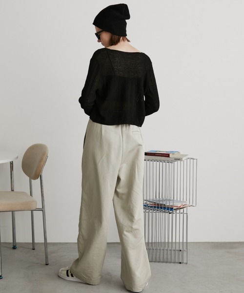 Auntie Rosa Holiday（アンティローザホリデー）の「ジャガードシアーカーディガン（カーディガン/ボレロ・レディース・ブラック/ブラウン/アイボリー・FREE）」の21枚目の写真