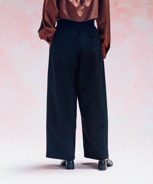 LEPSIM（レプシィム）の「スラックスパンツ　497353（スラックス・レディース・ブラック/グレイッシュベージュ/ダークブラウン・FREE）」の6枚目の写真