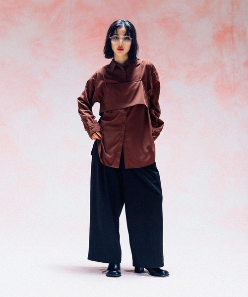 LEPSIM（レプシィム）の「スラックスパンツ　497353（スラックス・レディース・ブラック/グレイッシュベージュ/ダークブラウン・FREE）」の7枚目の写真