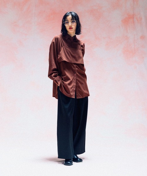 LEPSIM（レプシィム）の「スラックスパンツ　497353（スラックス・レディース・ブラック/グレイッシュベージュ/ダークブラウン・FREE）」の9枚目の写真